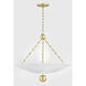 Amali 3 Light 26 inch Vintage Gold Leaf/Soft White Pendant Ceiling Light